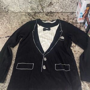 Boys Halloween shirt. Groom tuxedo shirt. Sz 8